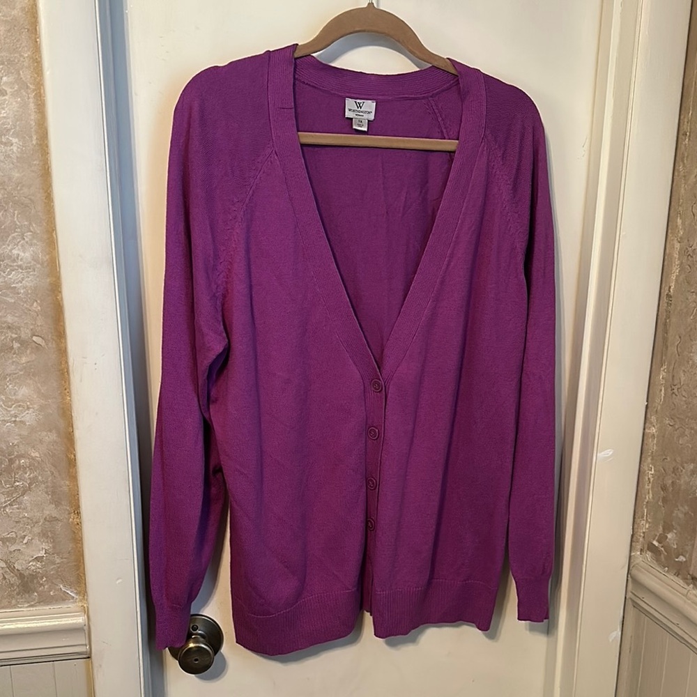Women's Purple Cardigan Sweater